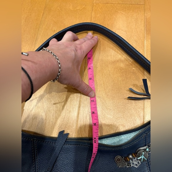 The Sak medium hobo leather bag dark blue like new - Picture 8 of 10